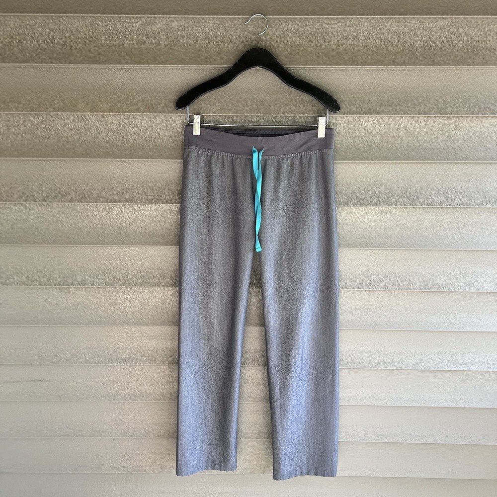 Figs Technical Collection Scrub Pants Womens XS/P Gray Yola Skinny Drawstring